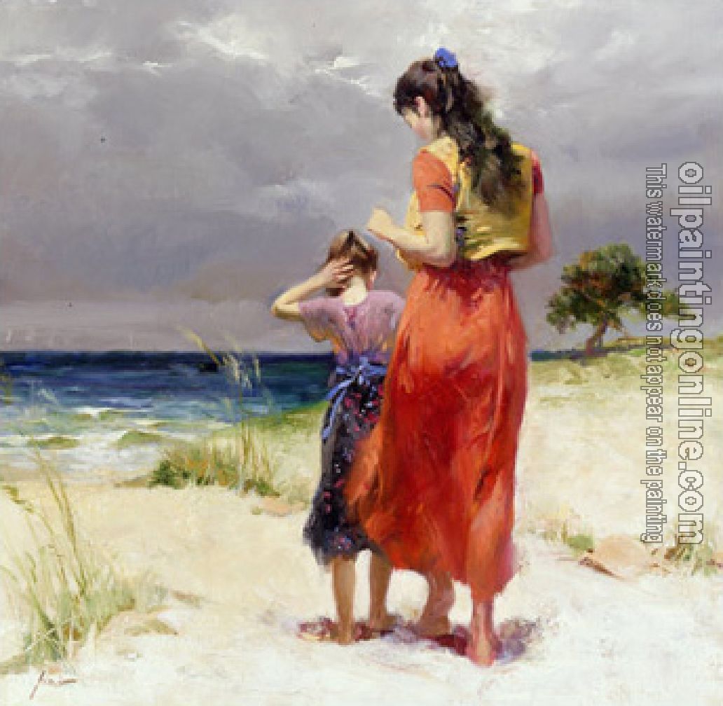 Pino Daeni - Impression oil painting.